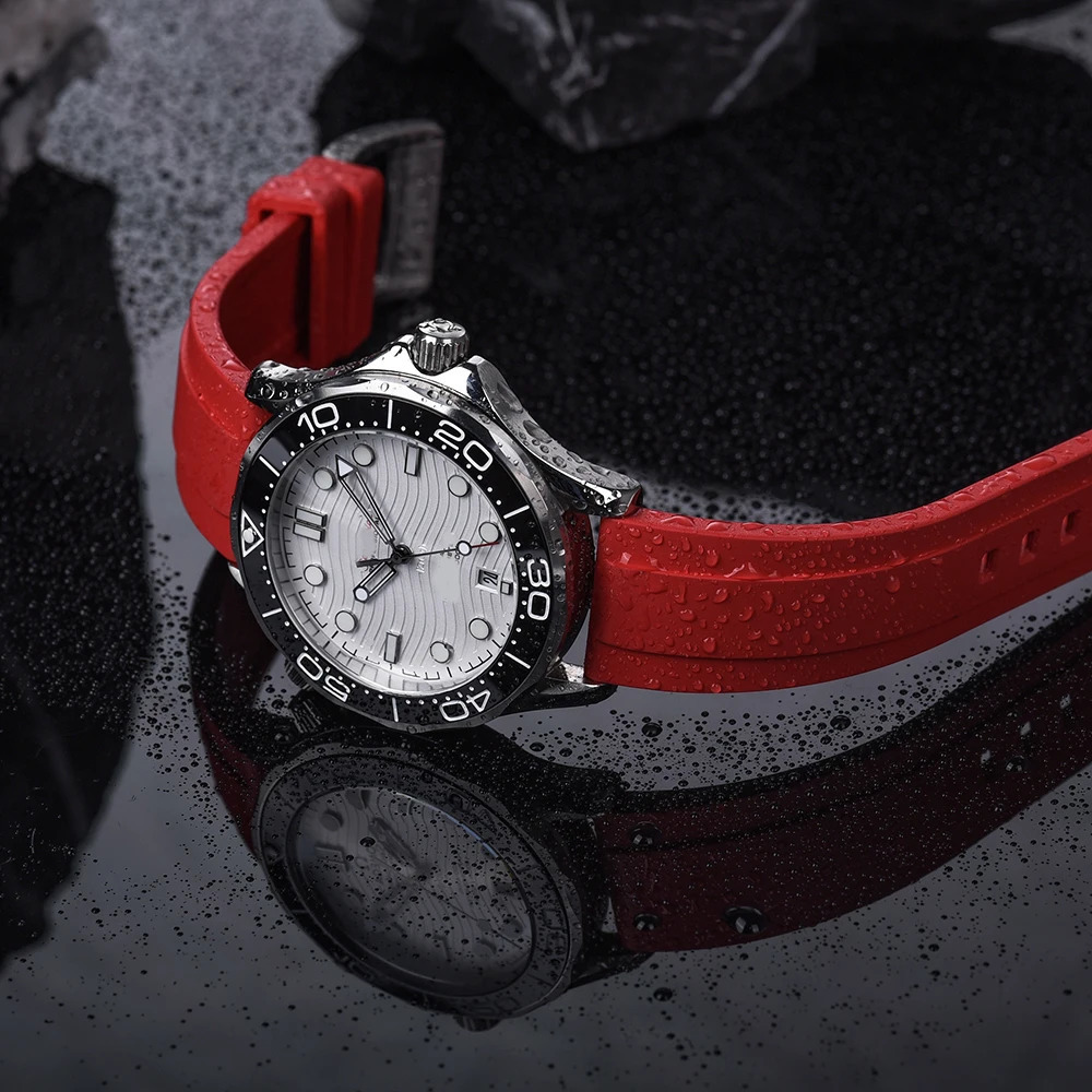 Premium Grade Vulcanized FKM Rubber Watch Strap 18mm 20mm 22mm 24mm Quick Release Watchbands 250121