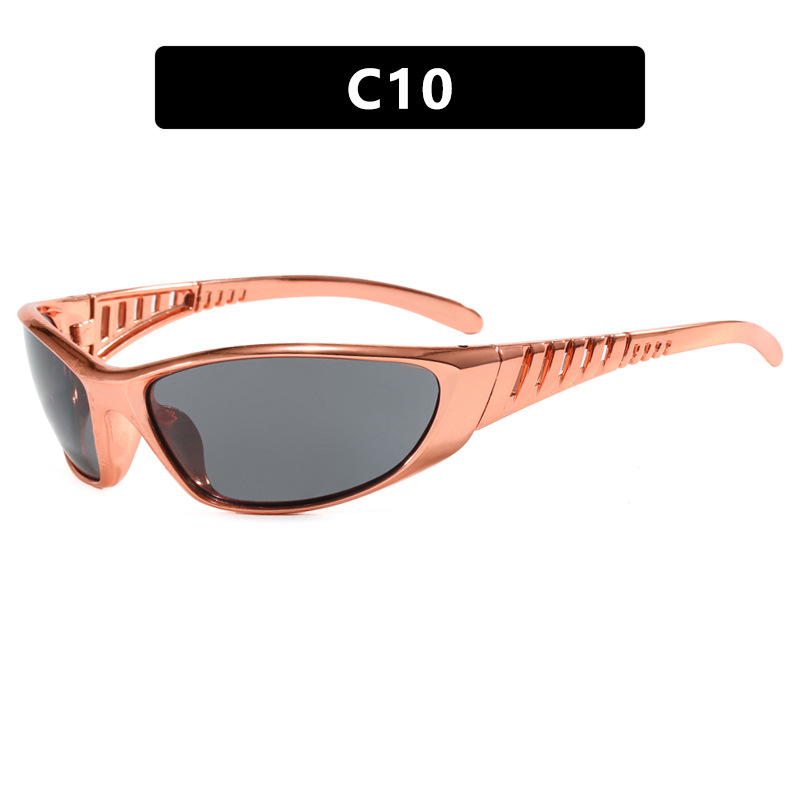 Europe and the United States retro sunglasses street shot female future technology sense sunglasses Y2K Millennium sunglasses Spice girl