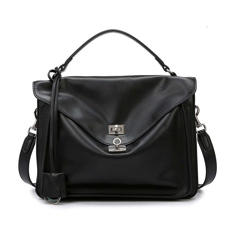 Women's Bags Women's fashionable and luxurious handbag, large capacity commuting high-end soft leather mailman bag, versatile hand-held cros