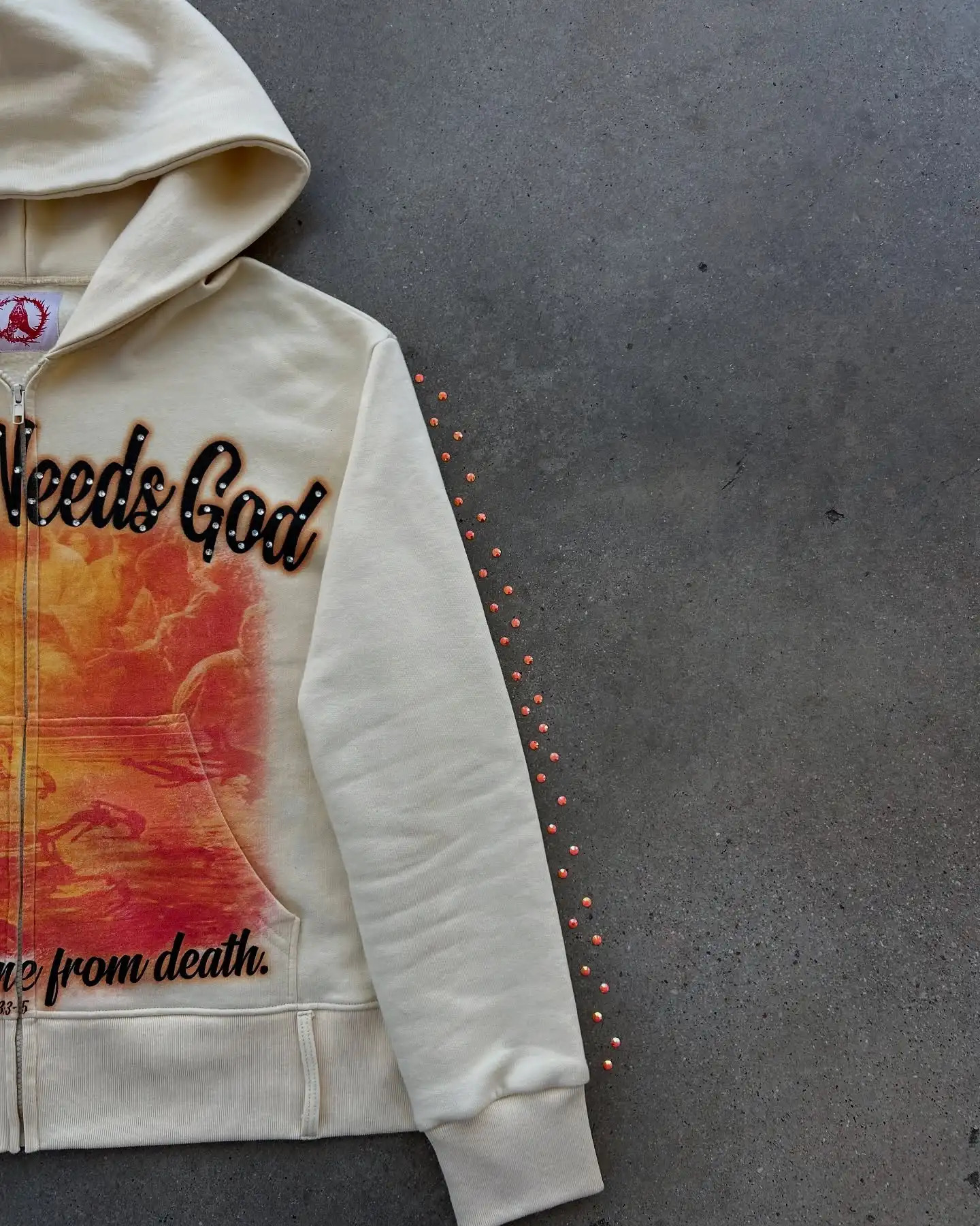 Harajuku Society Needs God Graphic Clothes Men Gothic Oversized Hoodie Sweatshirt Jacket Streetwear Zip Up Hoodie Y2K Coats 250118