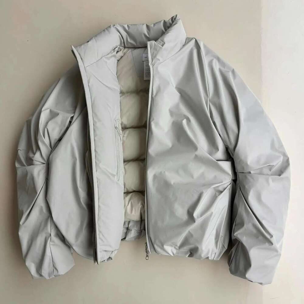 Y2K Autumn And Winter New American Fashion Double Zipper Solid Color Warm Oversize Down Jacket Men's Haruku Couple Casual Coat