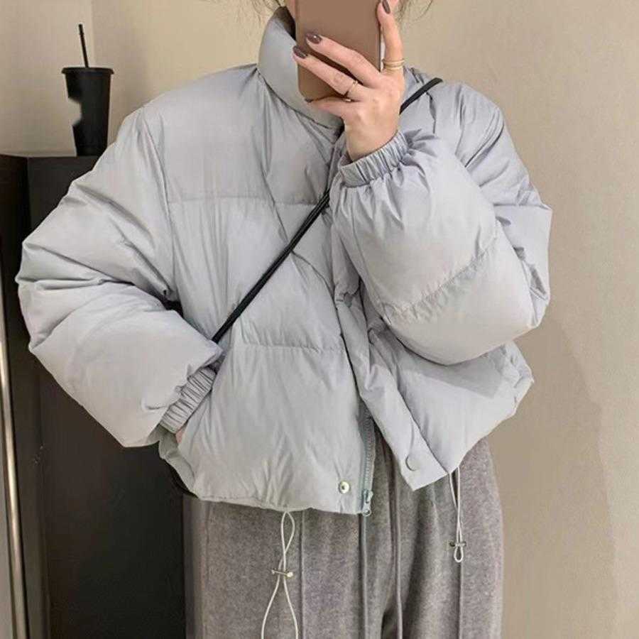 Korean Version Winter Bakery Womens Standing Collar Short Autumn and Winter Cotton Jacket Milk Yellow Cotton Jacket Women Jackets Coat Woman Fur 24120