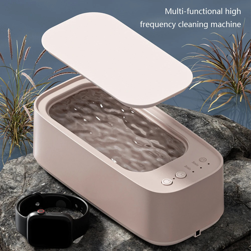 Ultrasonic 360 Degree Cleaning Machine 45KHZ High-frequency Vibration Cleaners 3 Gear Timing for Jewelry/Makeup Tool/Eyeglass 250122