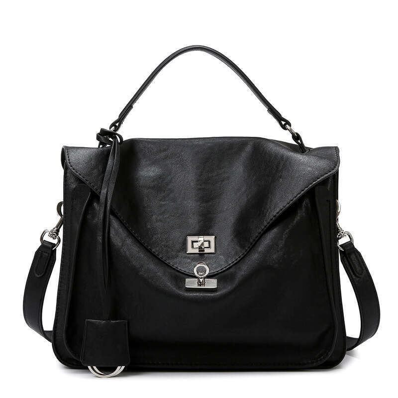 Women's Bags Women's fashionable and luxurious handbag, large capacity commuting high-end soft leather mailman bag, versatile hand-held cros