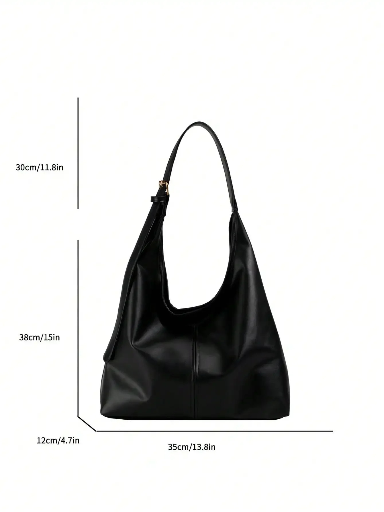 Vintage Large Capacity Shoulder Bag for Women with Soft Solid Crossbody Bag 250122