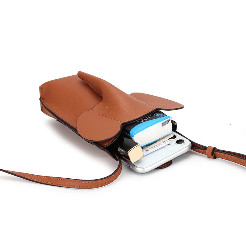 y Women Leather Small Handbag Cute Elephant Shape Mobile Phone Female Fashion Shoulder Versatile Crossbody Bag 250121