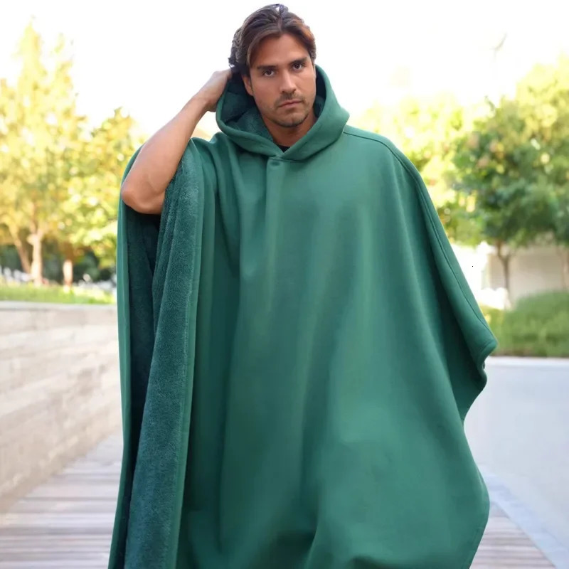 Eden Hoodie Trendy Cloak Robe Man Women Sweatshirt Casual Loose Solid Color with Hat Comfy Walking Cape Mantle 250120