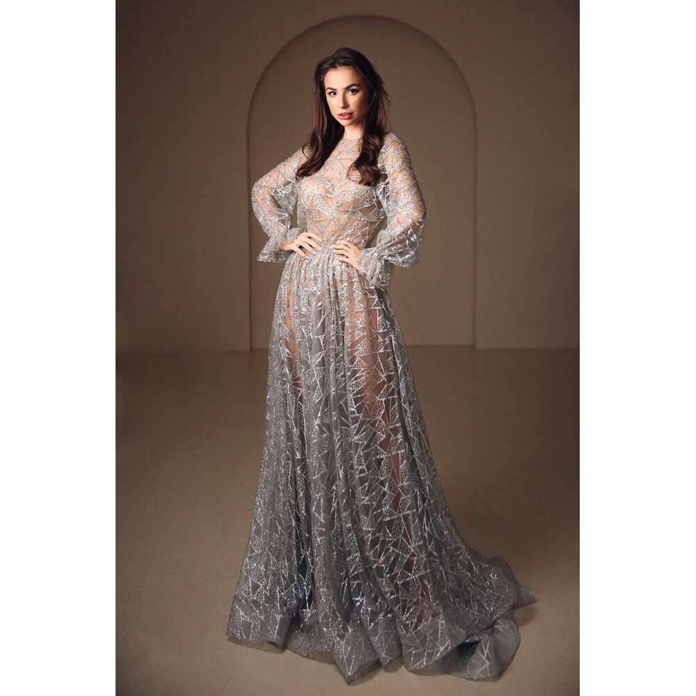 Sleeveless Evening Dresses With A-Neck, O-Neck, Laces, Long Sleeves, Prom Dress, Party Dress