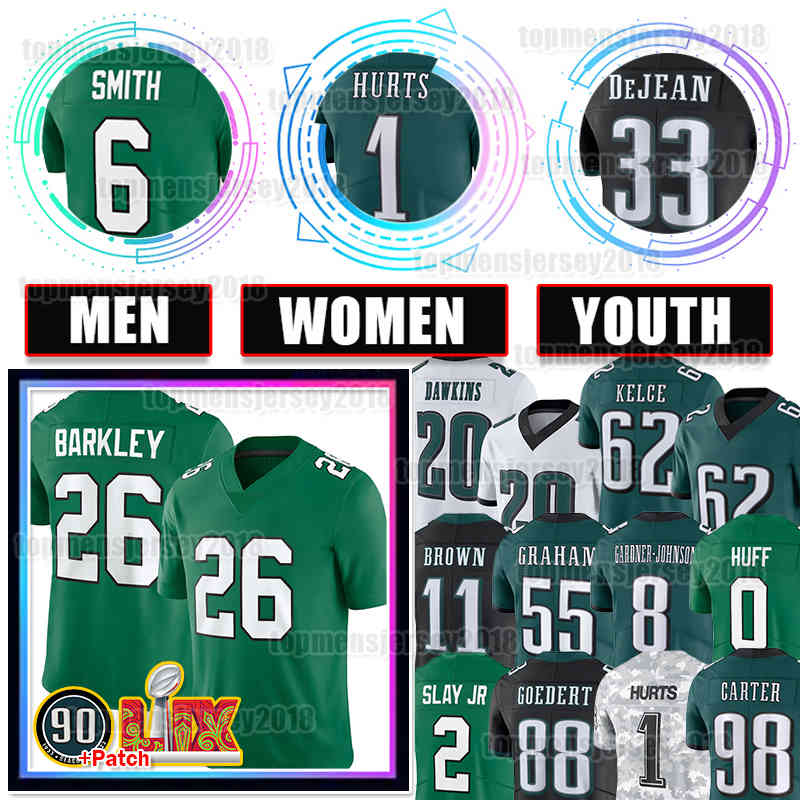 Saquon Barkley Jersey Jalen Hurts Football Cooper DeJean DeVonta Smith Jason Kelce A.J. Brown CJ Chauncey Gardner-Johnson Quinyon Mitchell Brandon Graham Darius Slay