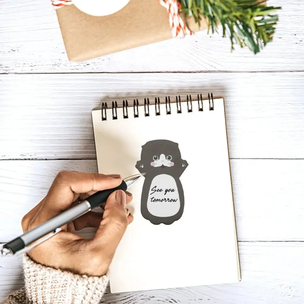 210pcs Cute Animals Sticky Notes Mini Kitty Cat Sticky Notes Gift for Kid Work Desk Home School Student Colleague Friends Office 250121