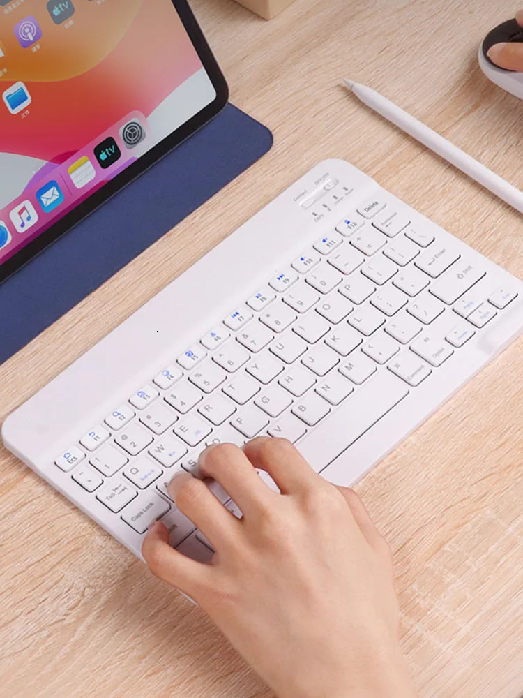 Wireless keyboard 10 inch slim rechargeable silent tabletlaptop wireless ipad mini 250108