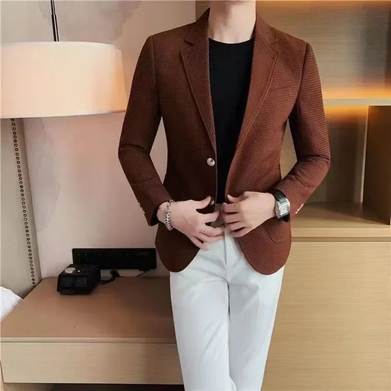 Male Coats Spring Autumn Casual Original s Clothing Fashion 2024 Mens Blazers Jackets Clothes Offer High Quality Y2k 250109