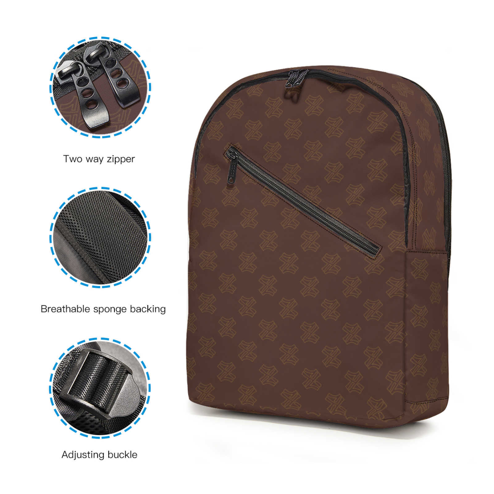 NXY Simple School Backpacks For Teen Girls Brown Laptop Backpacks College Bookbag For Women Student School Bag Casual Daypack Hip