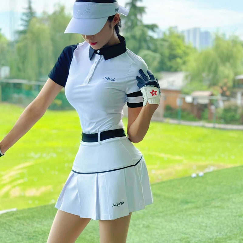 Summer Golf Womens Short Sleeves Breathable and Slimming High Quality Fashionable and Comfortable Outdoor Leisure Sports 250114
