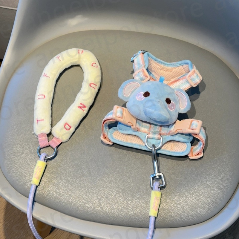 Collars Leashes Creative Cute Pet Traction Cat Bag Back Accessories Small Outing Chest Strap Dog Walking Rope
