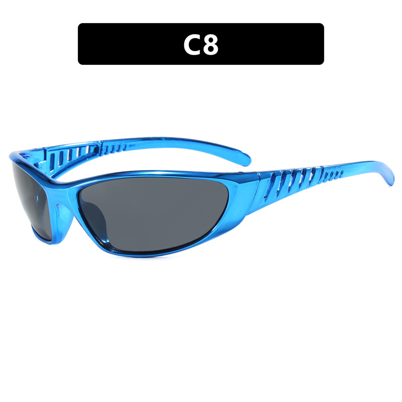 Europe and the United States retro sunglasses street shot female future technology sense sunglasses Y2K Millennium sunglasses Spice girl