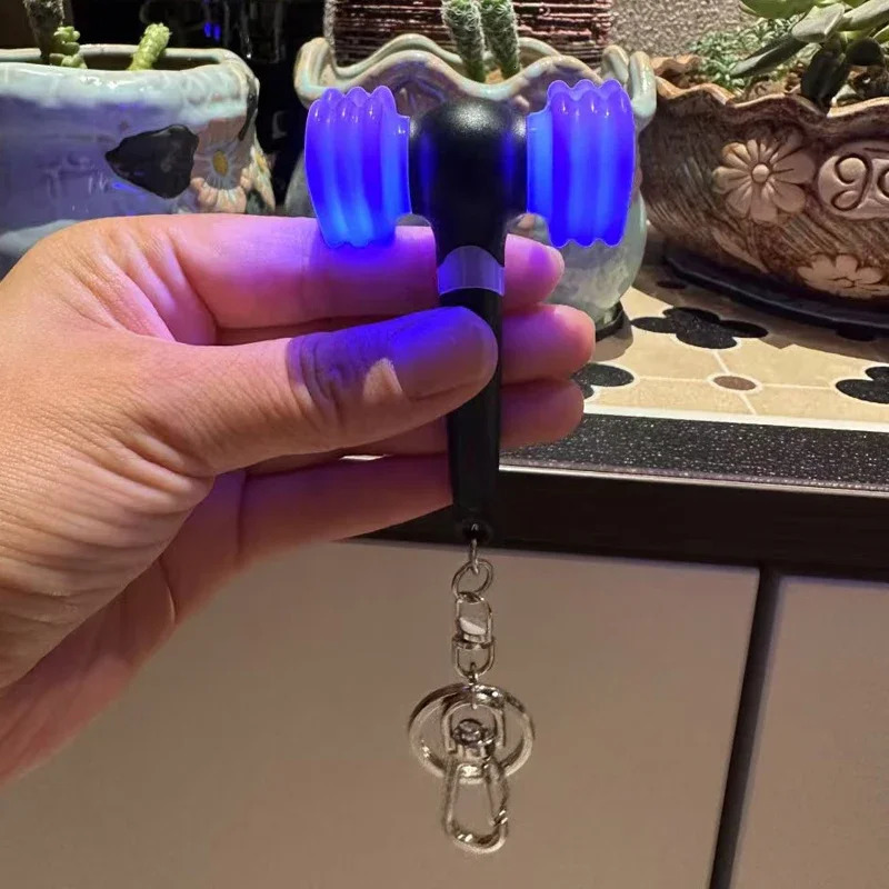 Kpop Idol Group Lightstick Keychain Mini Light Stick Lamp Pendant Key Chain Fans Collection Gifts Car Key Jewelry Key Ring 250121