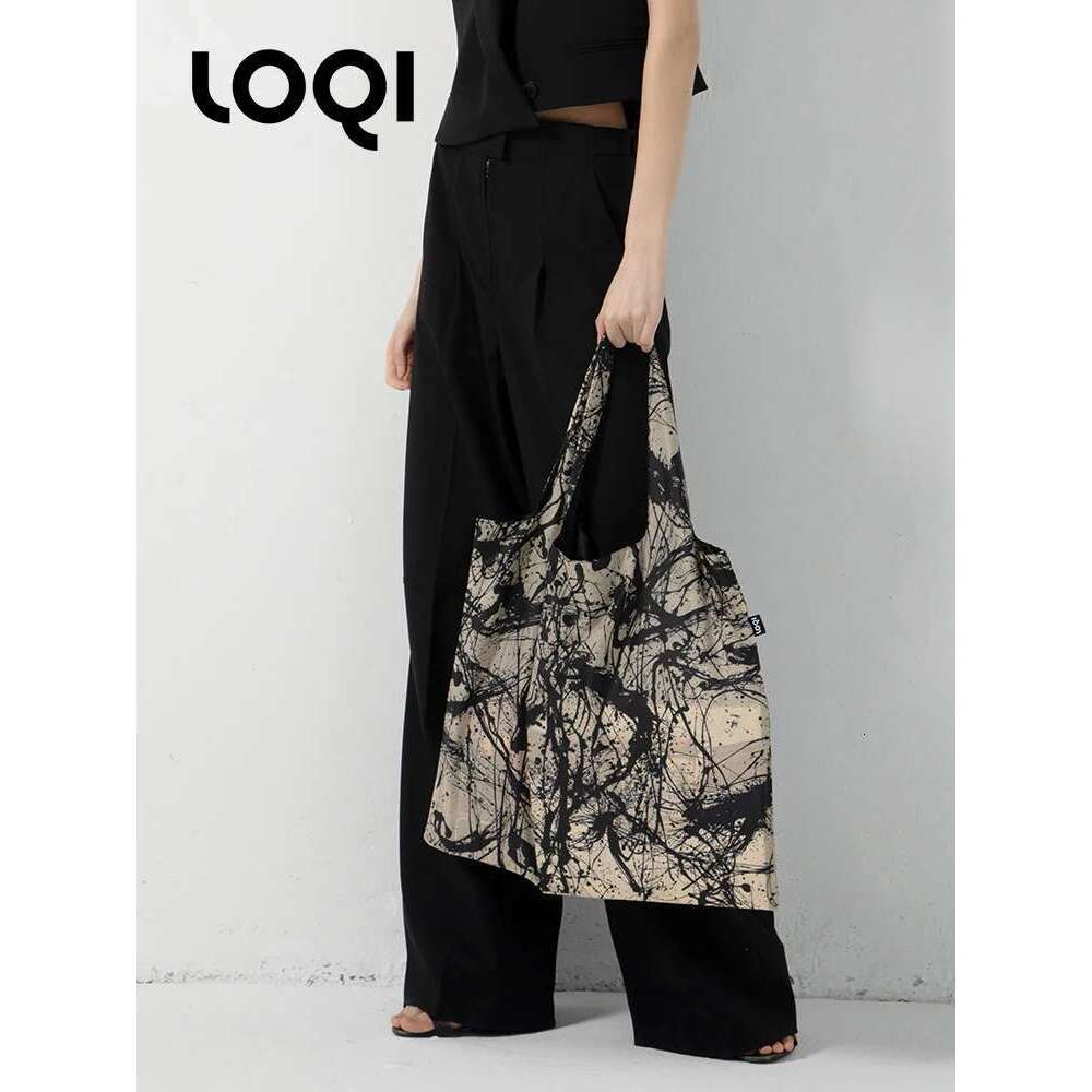 Women Handbags Famous Painting Reusable Designer Stylish Shoulder Lightweight Folding Shopping Bag