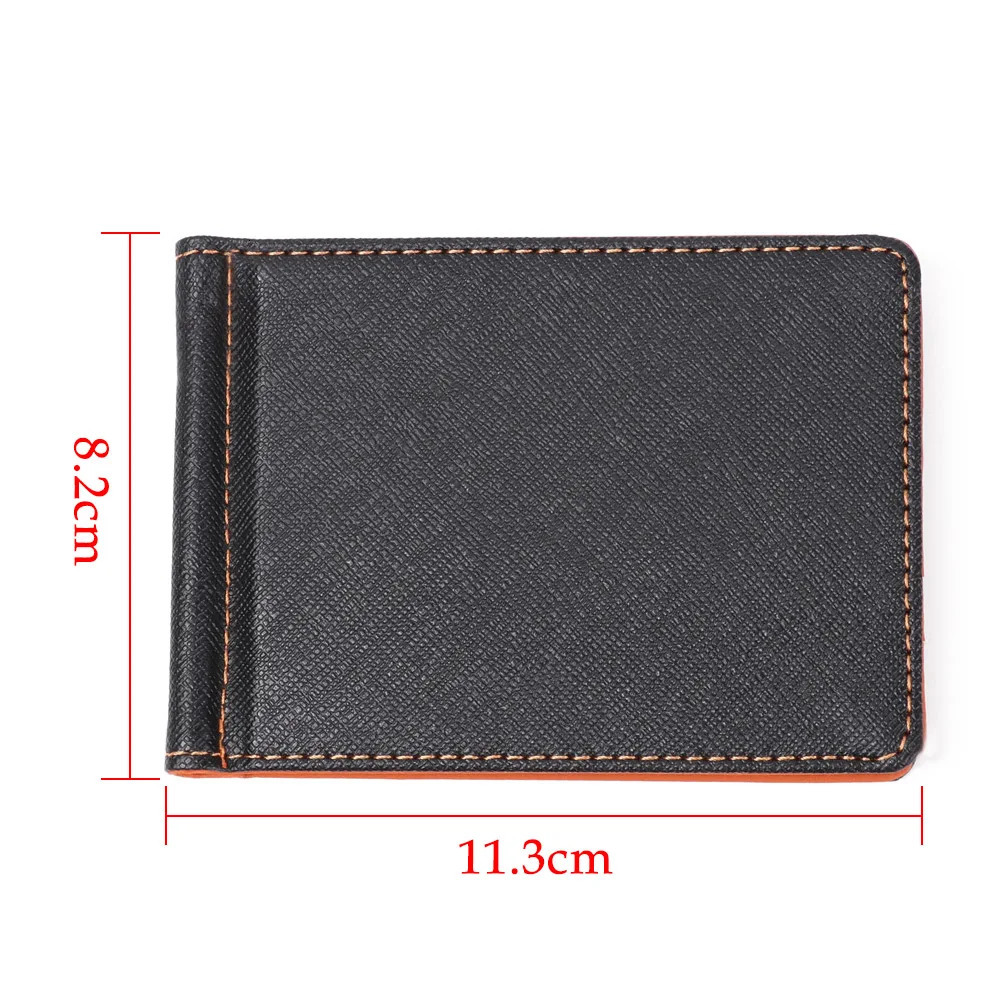 Fashion Simple Mens Leather Money Clips Wallet Multifunctional Thin Man Card Purse Metal Clamp For Cash Holder 250114