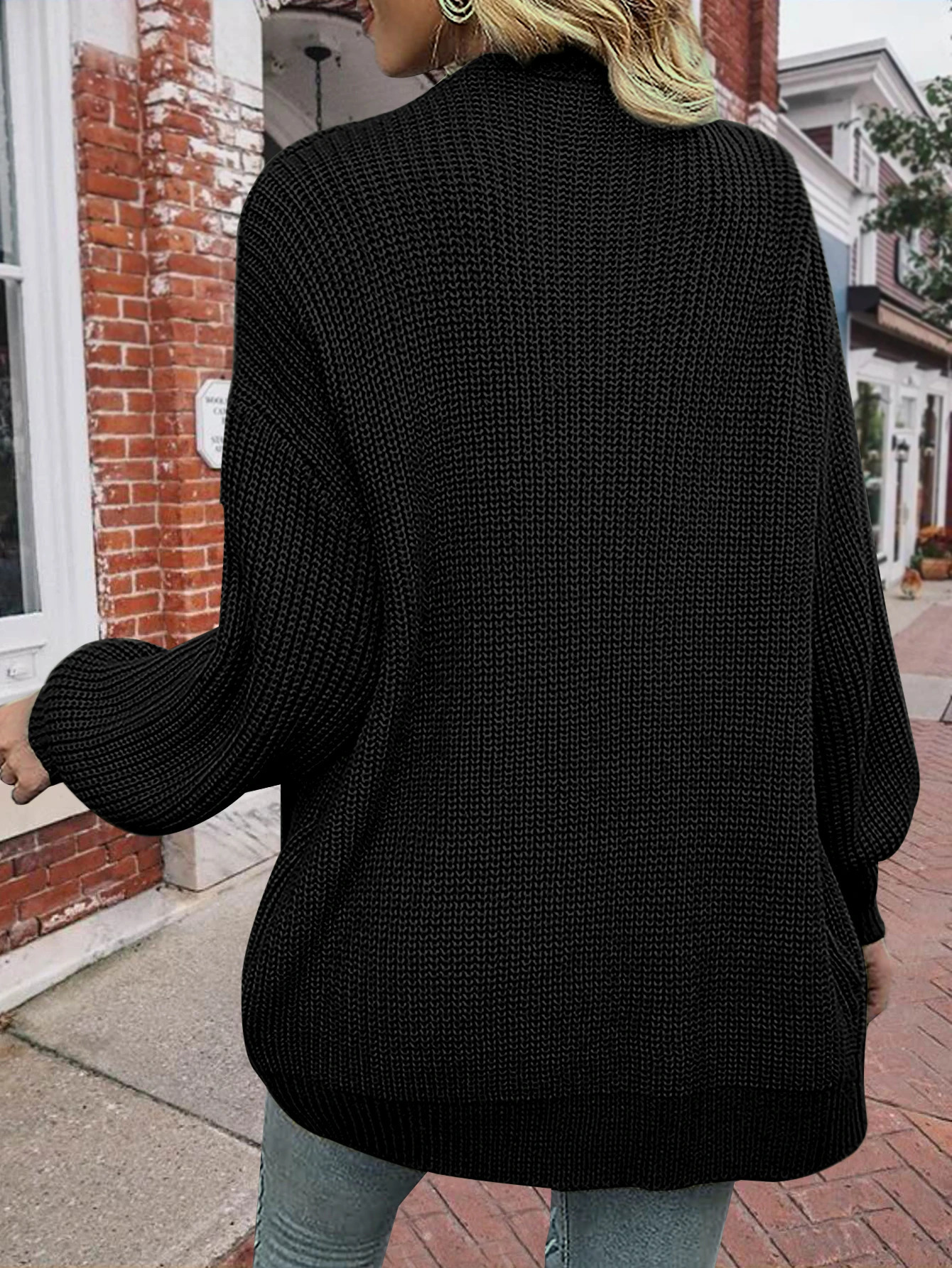 Women Cardigan Jacket Lady Cozy Sweater Stylish Autumn Winter Knitwear Midlength 250109Z