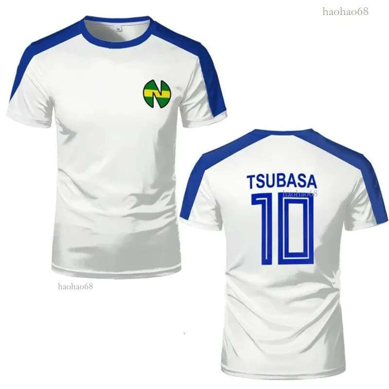 Sports T-shirts For Men Captain Tsubasa Anime Jersey Cosplay Custom Tops Loose Men And Women Quick-drying Sportswear Kids