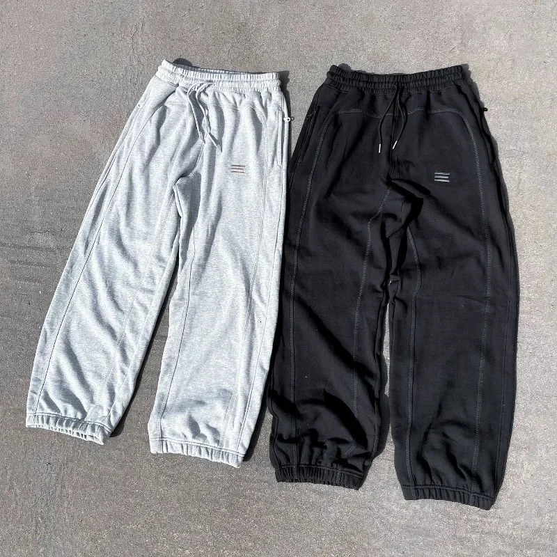 Y2k men pants Korean version of streetwear fashion casual loose wide leg pants Goth Harajuku couple retro loose women sweatpants 250122