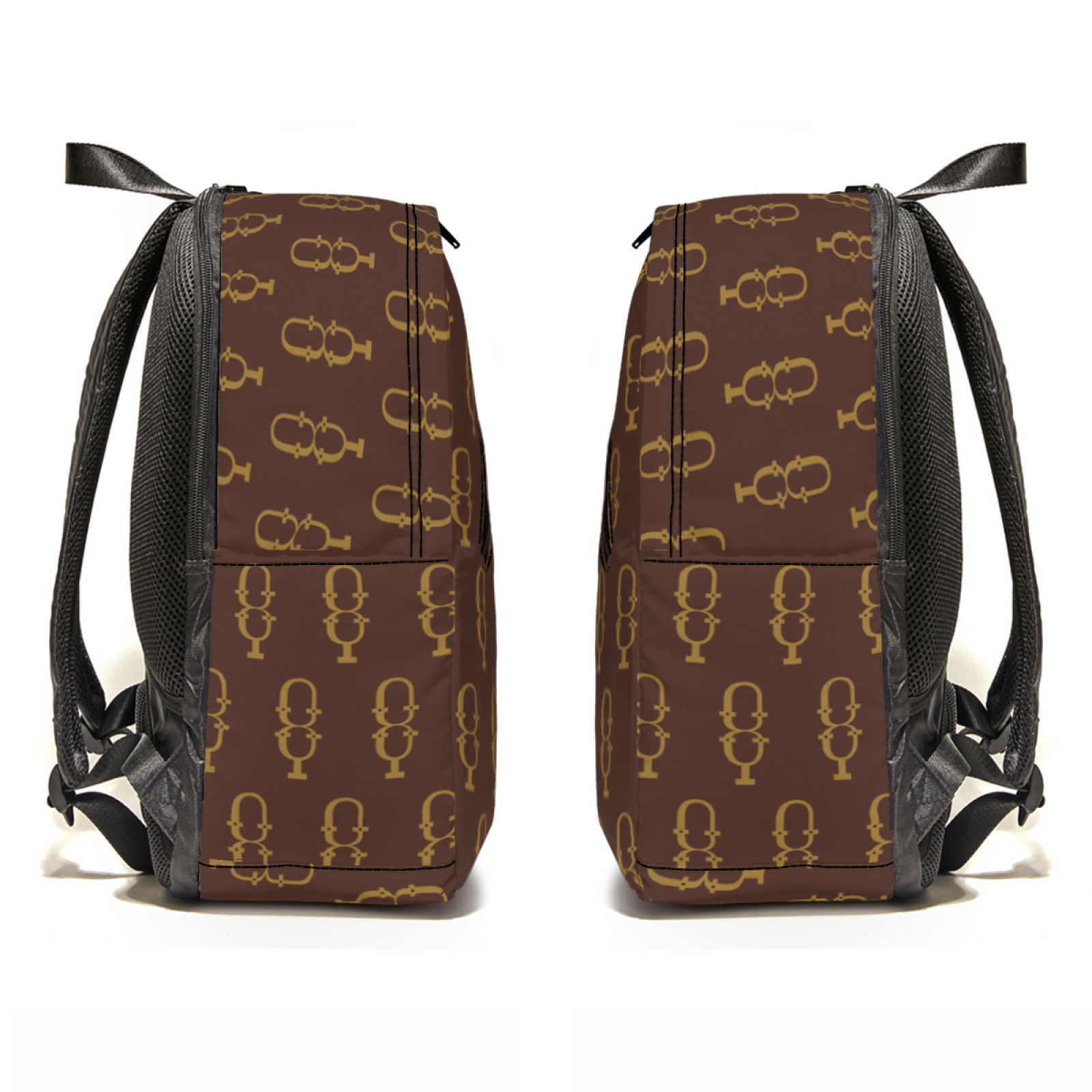 NXY Luxury Backpack Bag Women Half Full Print Schoolbag For Men Casual Daypack Brown Vintage Backpack School Bags Large bookbag Hip