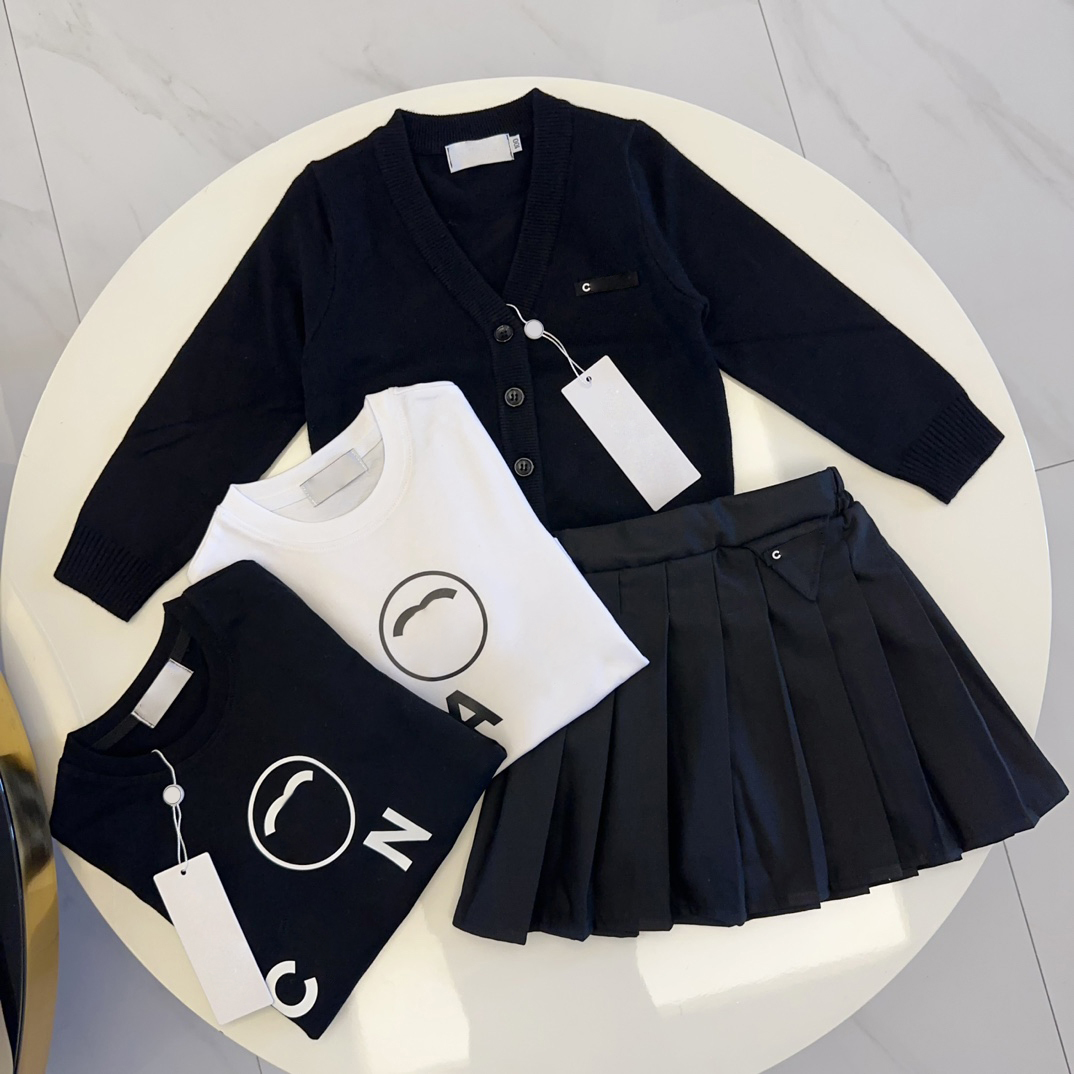 Designer Kids Clothing 2 piece Sets luxury Brand Classic Clothes Boys Girls Fashion Skirt Dress Suit Childrens Clothes High Quality CRD2409261F9