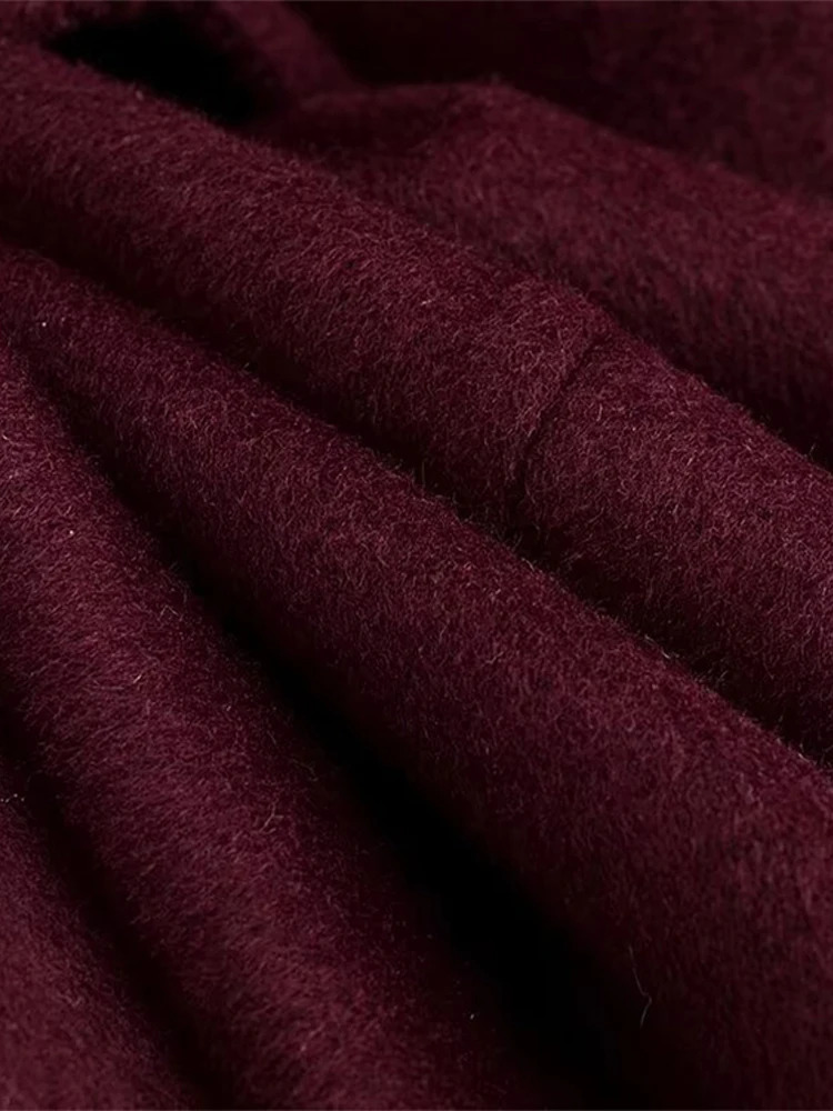 Elegant Lace Up Womens Coat Turtleneck Long Sleeve Solid Female Jacket 2024 Fashion Spring Autumn Office Lady Outwear 250113Z