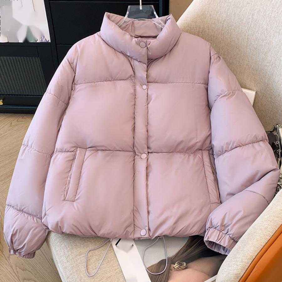 Korean Version Winter Bakery Womens Standing Collar Short Autumn and Winter Cotton Jacket Milk Yellow Cotton Jacket Women Jackets Coat Woman Fur 24120