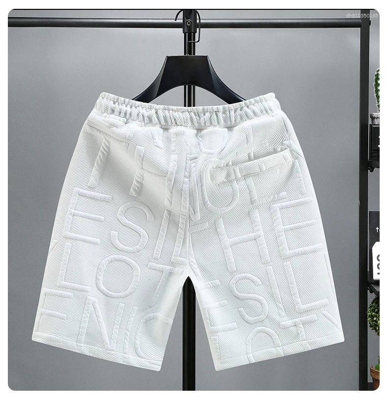 Men's Shorts Letters Size 5XL 6XL 7XL Fashion Knitted Men Comfortable Elastic Waist Clothing Male Breathable Short Trousers