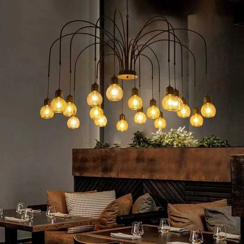 WPD American Retro Pendent Lamp Industrial Wind Living Room Restaurant Loft Clothing Store Cafe Bar Box Homestay Chandelier Z250120