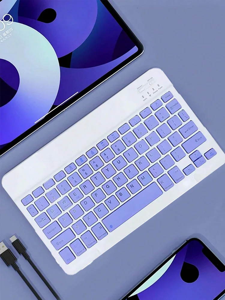 Wireless keyboard 10 inch slim rechargeable silent tabletlaptop wireless ipad mini 250108