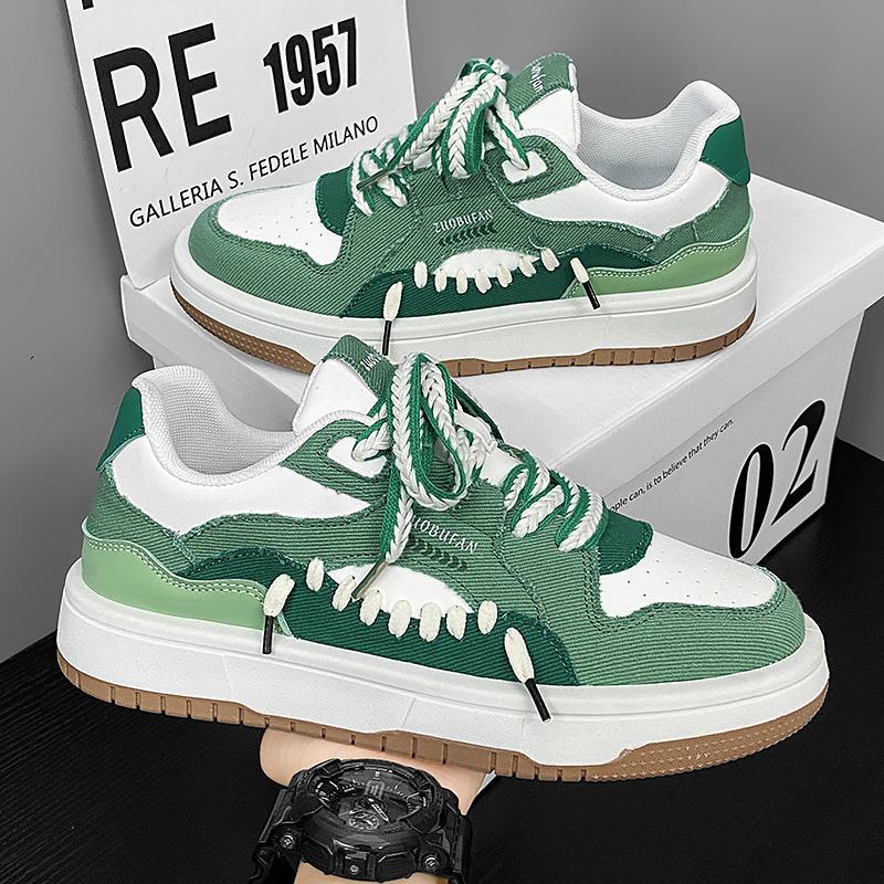 Men Casual Shoes Fashion Printing Design Sense Thick Sole Triple Black Green Blue Free shipping