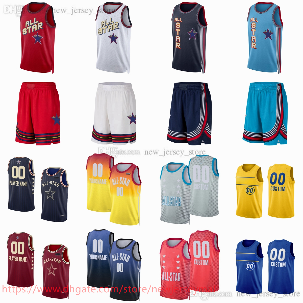 Wembanyama Jersey Printed New All-Star Basketball Curry Bryant Durant James Doncic Irving Tatum Towns Antetokounmpo Sengun Wagner Jerseys