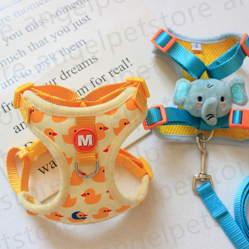 Collars Leashes Creative Cute Pet Traction Cat Bag Back Accessories Small Outing Chest Strap Dog Walking Rope