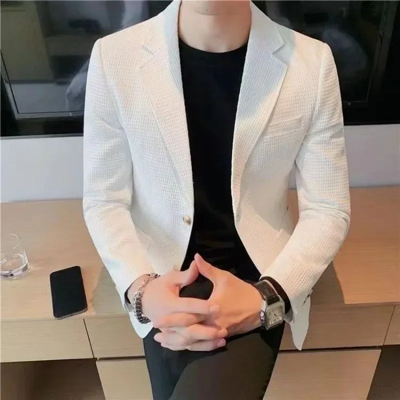 Male Coats Spring Autumn Casual Original s Clothing Fashion 2024 Mens Blazers Jackets Clothes Offer High Quality Y2k 250109