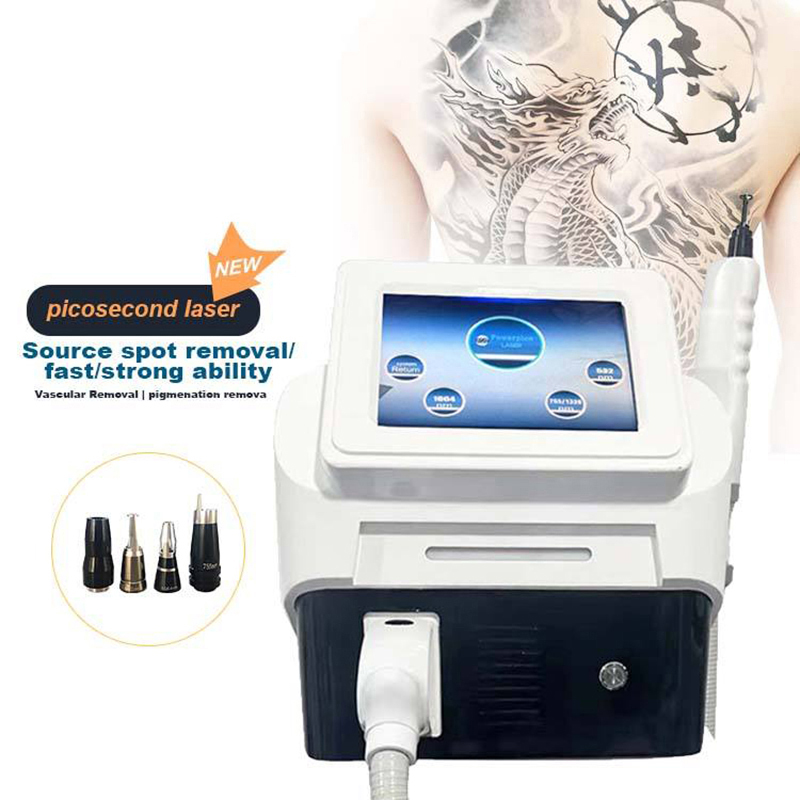 Portable Nd Yag Picosecond Laser Acne Treatment Tattoo Pigment Freckle Removal Machine Pico Second Pico Laser Salon With 1064Nm 755Nm 532N