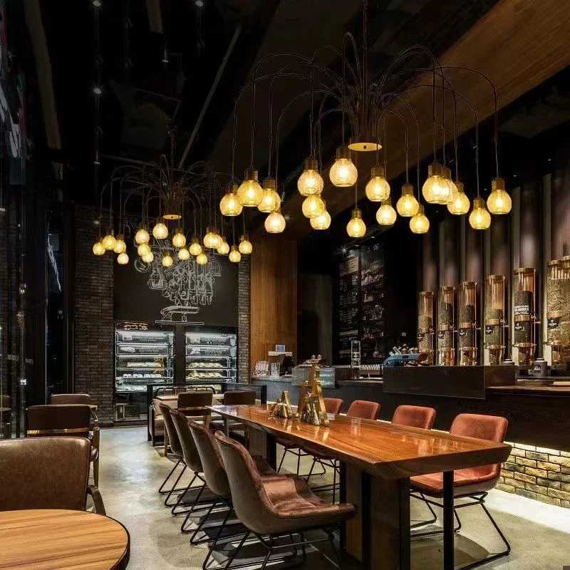 WPD American Retro Pendent Lamp Industrial Wind Living Room Restaurant Loft Clothing Store Cafe Bar Box Homestay Chandelier Z250120