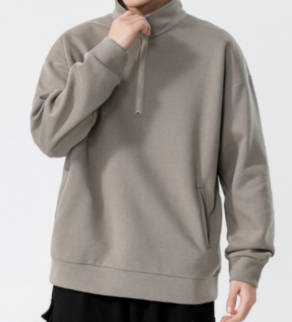 67 Turtleneck Sweatshirt for Men Autumn and Winter Thickened Loose Trendy Solid