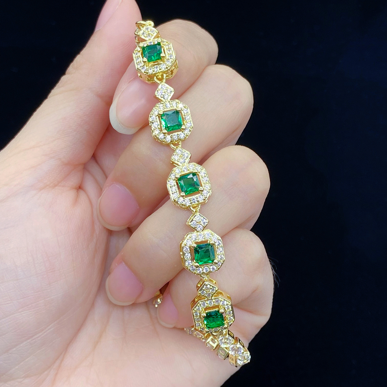 2025 Ins Top Sell Wedding Bracelet Luxury Jewelry 925 Sterling Silver Gold Fill Princess Corlorful 5A Cubic Zircon CZ Diamond Gemstones Party Women Ba