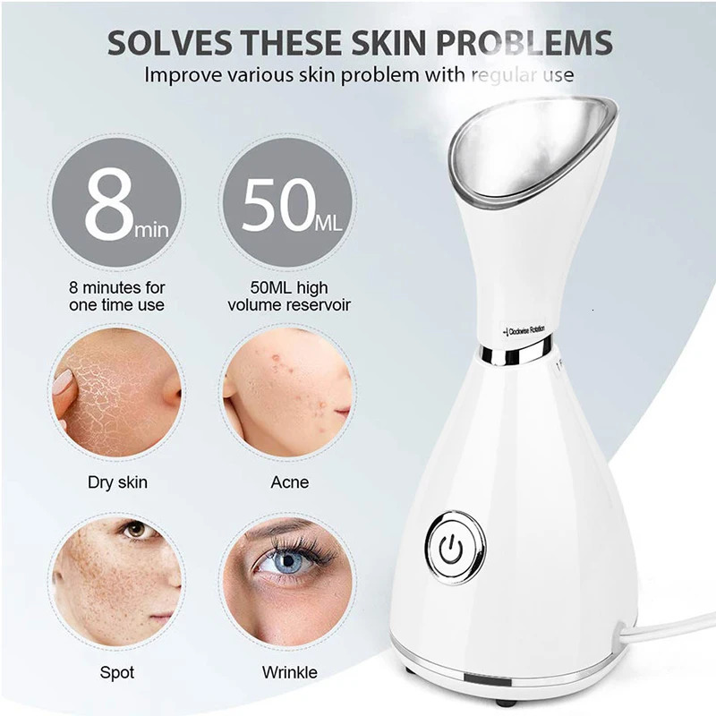 Nano Ionic Face Steamer Deep Clean Moisturizing Steaming Face Skin Care Cold Sprayer Steamer Spa Care Sauna Sprayer 250122
