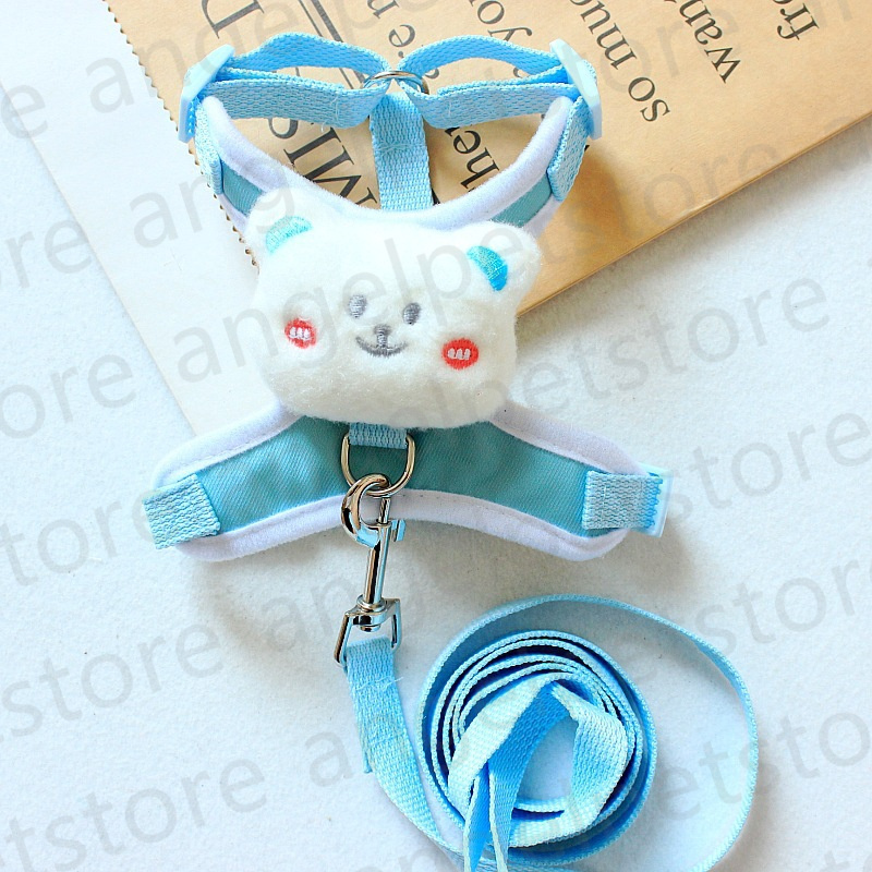 Collars Leashes Creative Cute Pet Traction Cat Bag Back Accessories Small Outing Chest Strap Dog Walking Rope