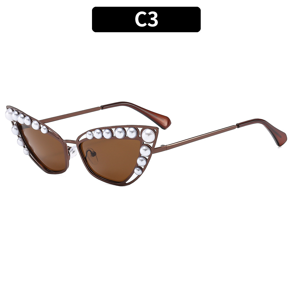 Cat's Eye Pearl Women's Sunscreen Sunglasses Sunglasses Sunglasses