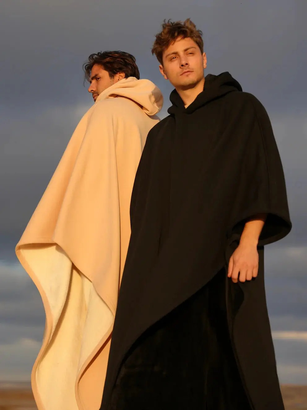 Eden Hoodie Trendy Cloak Robe Man Women Sweatshirt Casual Loose Solid Color with Hat Comfy Walking Cape Mantle 250120