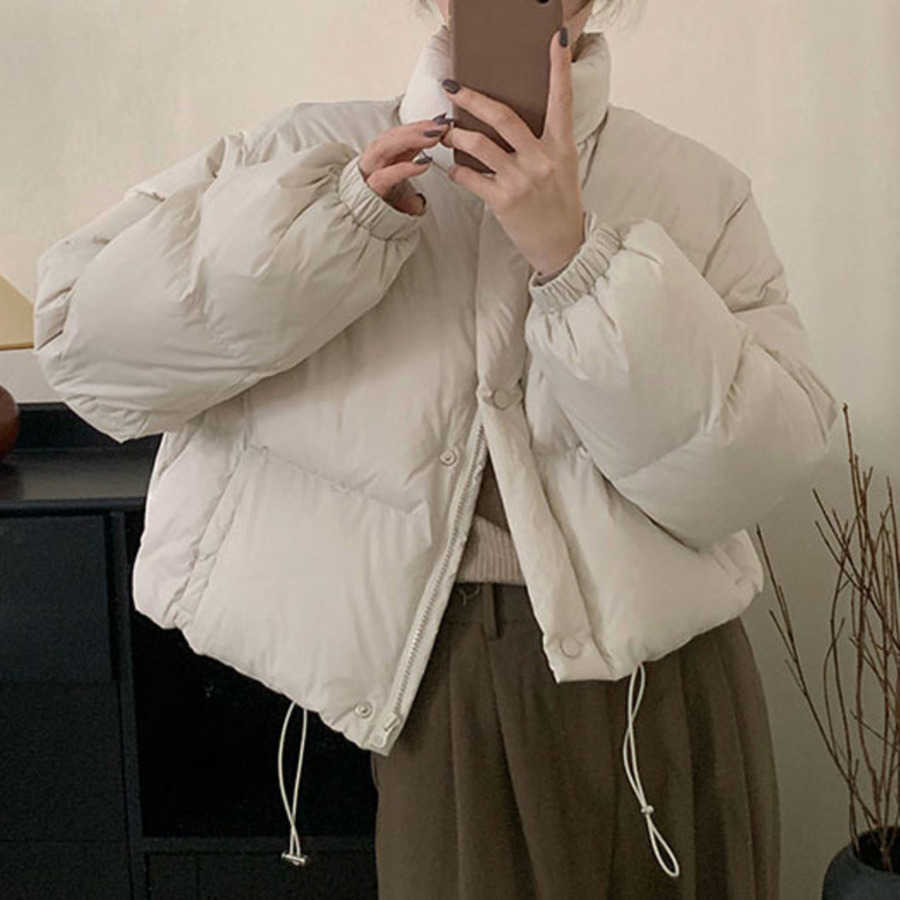 Korean Version Winter Bakery Womens Standing Collar Short Autumn and Winter Cotton Jacket Milk Yellow Cotton Jacket Women Jackets Coat Woman Fur 24120