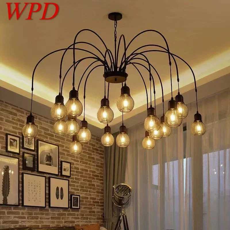 WPD American Retro Pendent Lamp Industrial Wind Living Room Restaurant Loft Clothing Store Cafe Bar Box Homestay Chandelier Z250120