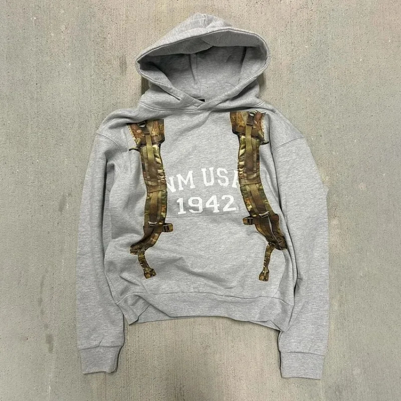 Letter Geometric Print Pullover for Men Hip-Hop Streetwear Oversized Hoodie Y2K Fashion Sports Versatile Casual Couple Top 250118
