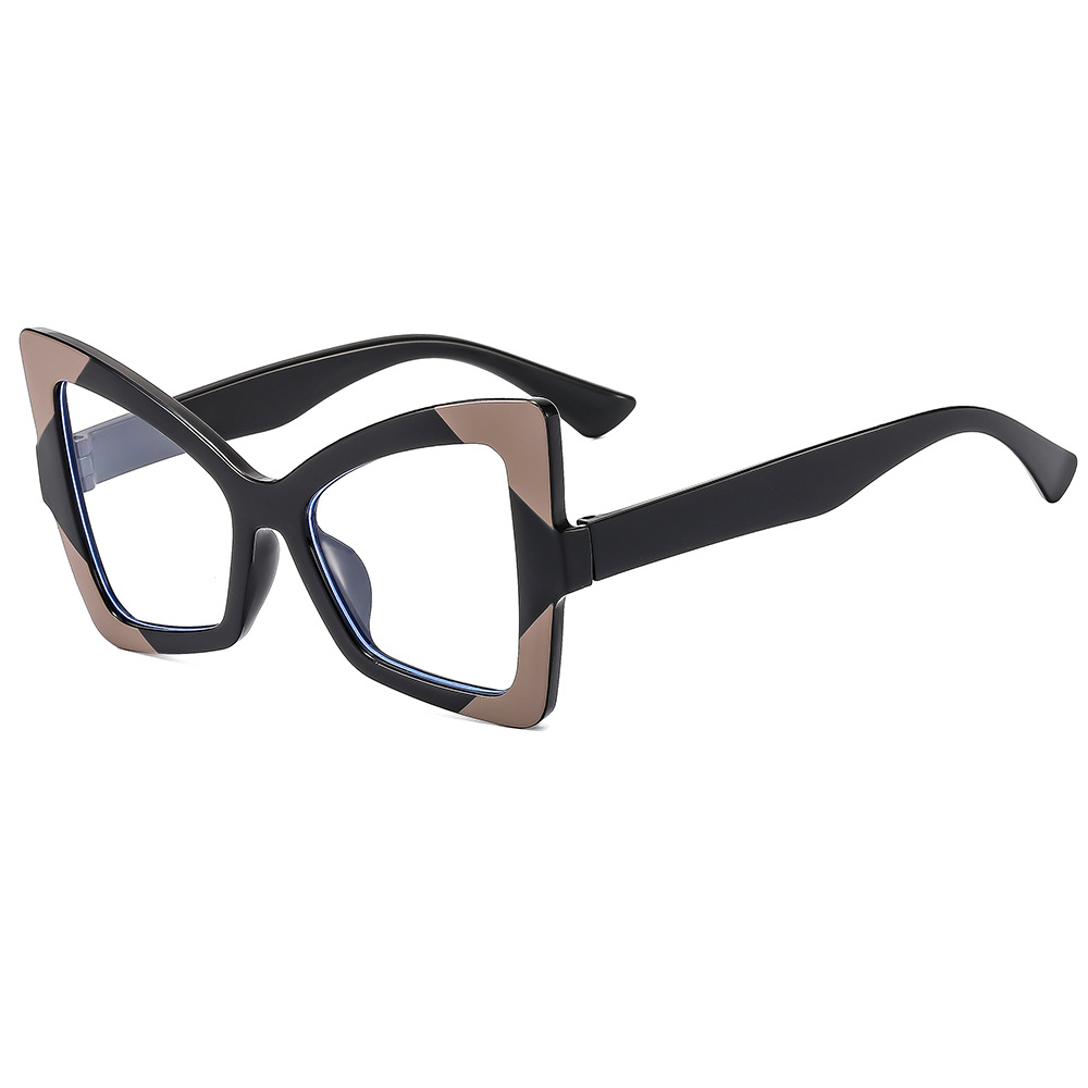 Cat's Eye Women's Elegant Anti Blue Light Flat Mirror Trendy Glasses Frame
