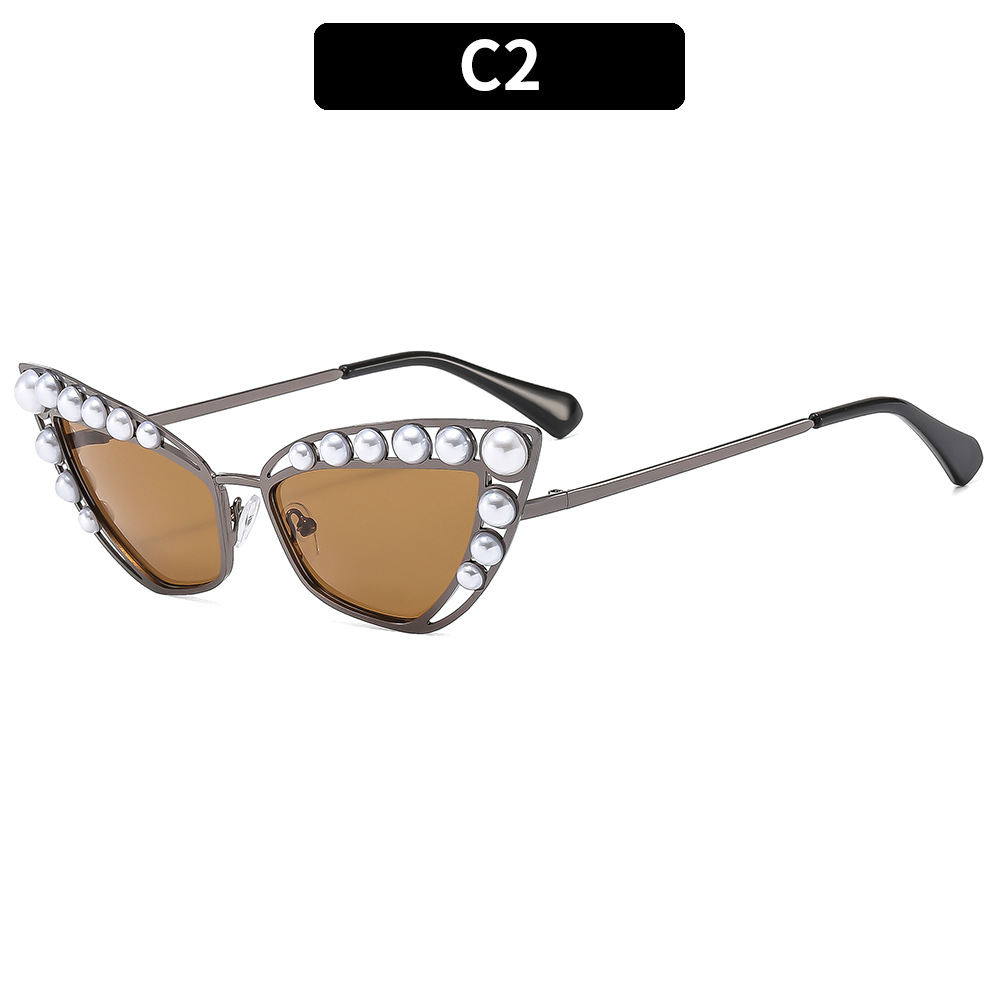 Cat's Eye Pearl Women's Sunscreen Sunglasses Sunglasses Sunglasses
